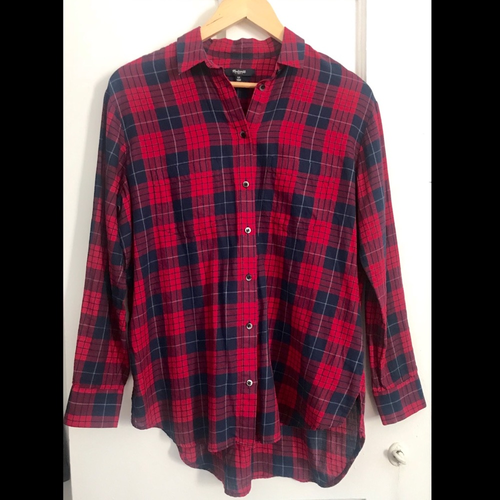 Madewell plaid button down (XS)